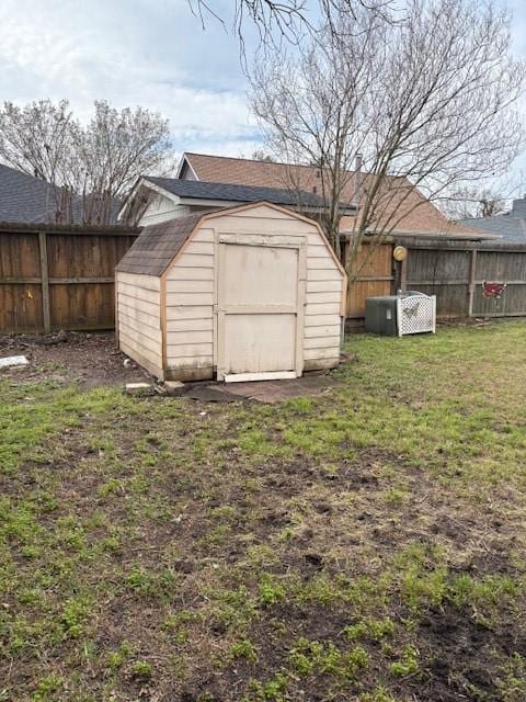 9427 Walnut Glen Dr, Houston, TX 77064 - view of shed with fence private yard and central air condition unit