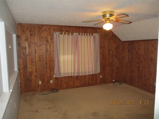 9427 Walnut Glen Dr, Houston, TX 77064 - bonus room featuring wooden walls, carpet floors, and ceiling fan