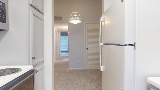 2323 Fairwind Rd Unit 860, Houston, TX 77062 - hall featuring carpet floors and visible vents