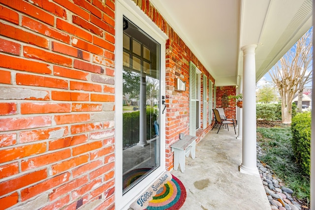 view of patio with covered porch