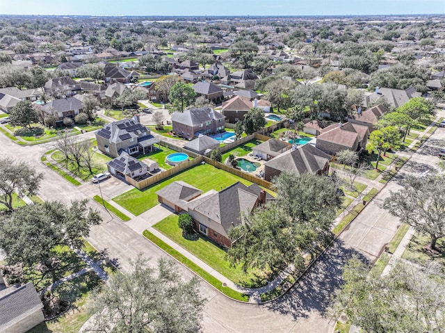 drone / aerial view featuring a residential view