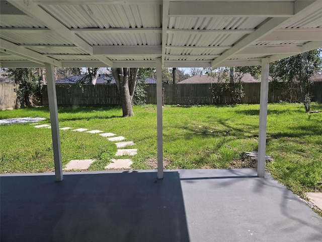 view of patio / terrace with a fenced backyard