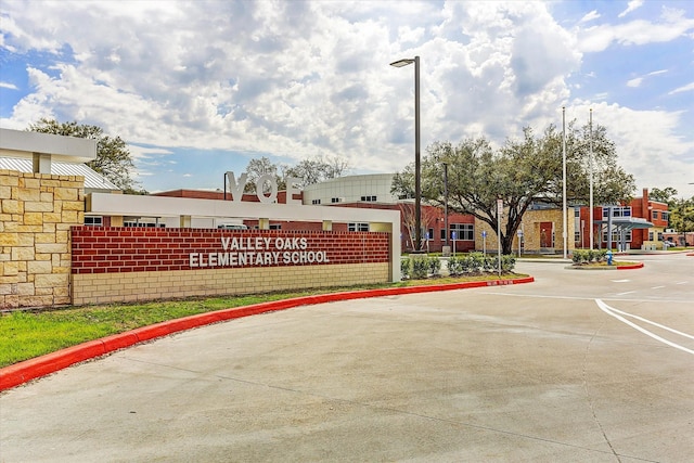 view of community sign