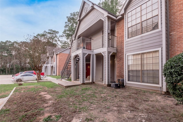 exterior space featuring stairs