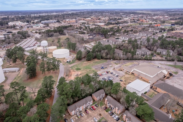 aerial view with a residential view