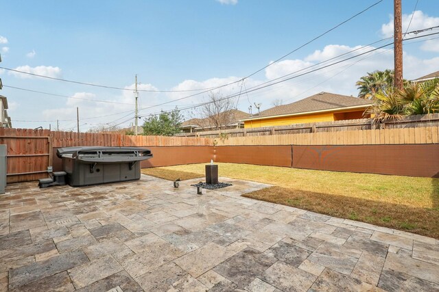 view of patio with a fenced backyard