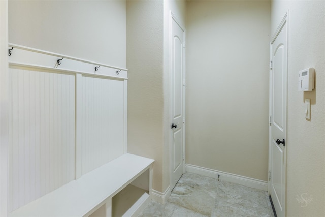 mudroom with baseboards