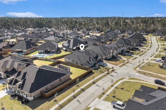 bird's eye view featuring a residential view