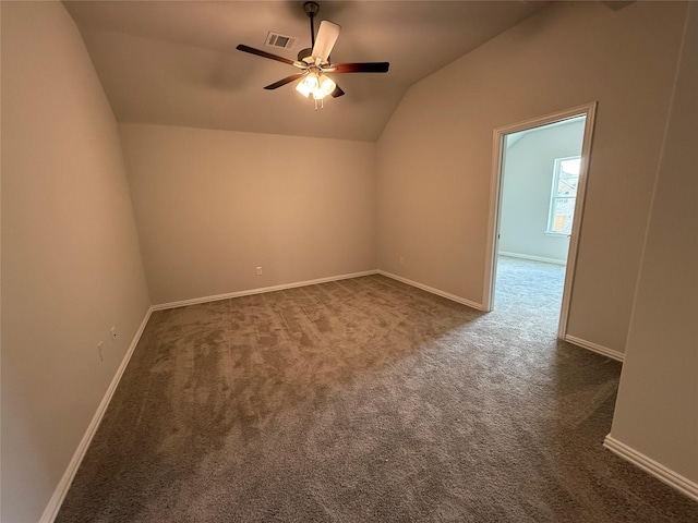 2011 Sunflower Ct, Sugar Land, TX 77498 - bonus room with lofted ceiling, carpet flooring, and ceiling fan