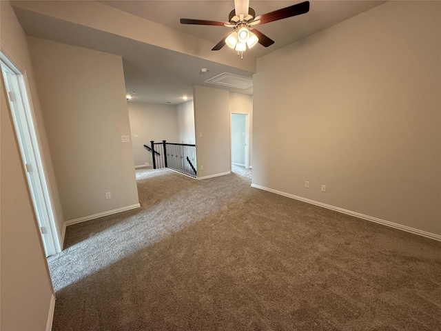 2011 Sunflower Ct, Sugar Land, TX 77498 - spare room with attic access, carpet, and ceiling fan