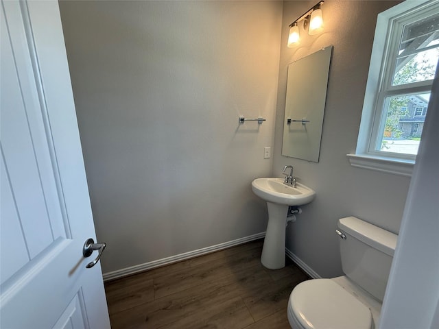 2011 Sunflower Ct, Sugar Land, TX 77498 - bathroom with toilet and wood finished floors