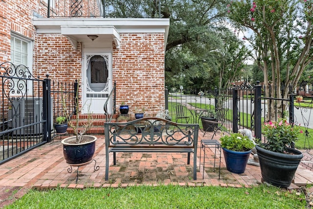 view of patio with fence