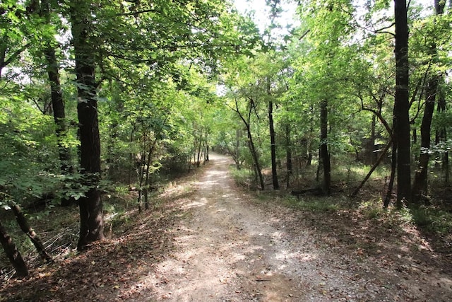 view of street featuring a view of trees