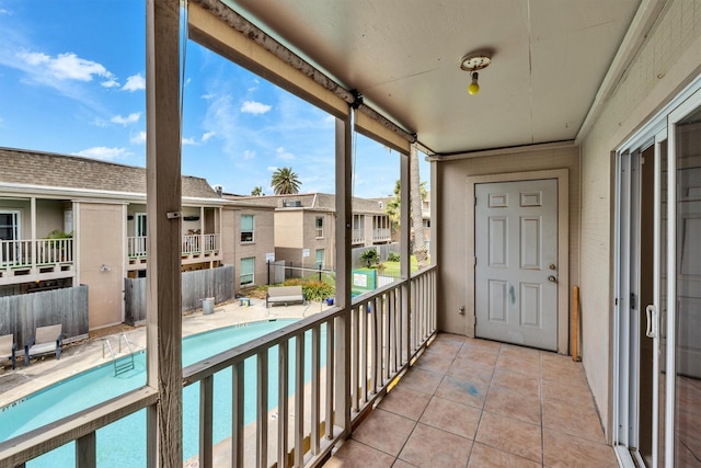 balcony featuring a residential view