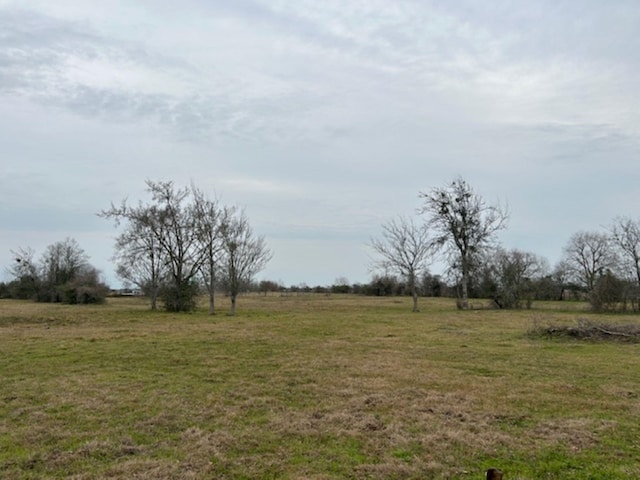 view of yard with a rural view