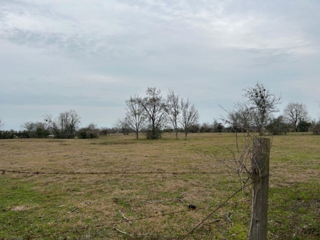 view of yard with a rural view