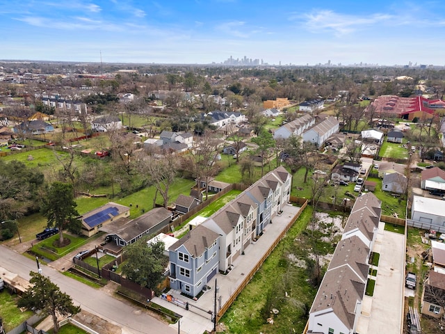 aerial view featuring a residential view