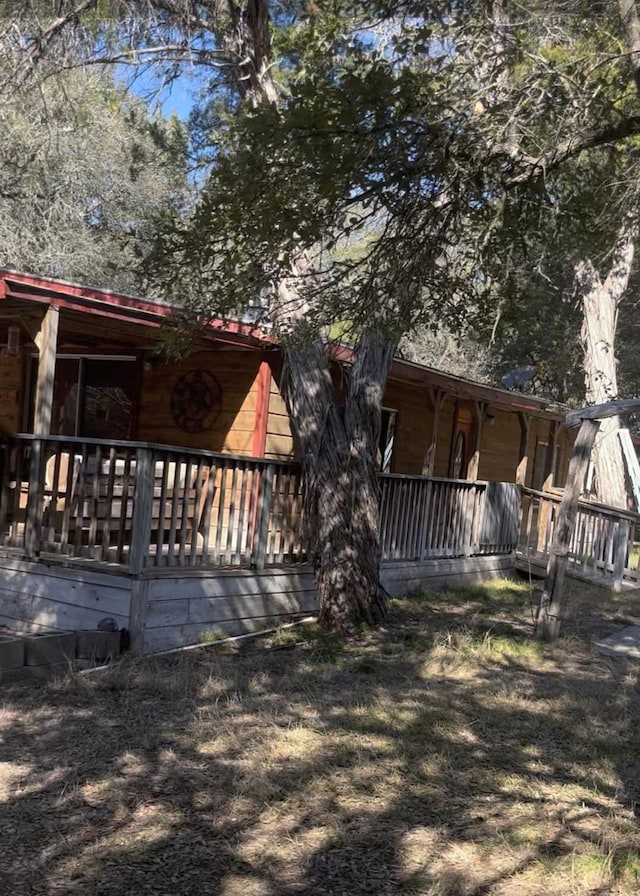 exterior space with covered porch