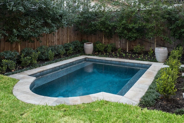 view of pool with fence