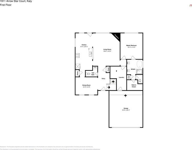1911 Arrow Star Ct, Katy, TX 77493 - view of home floor plan