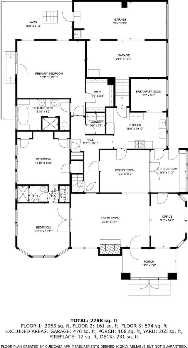 3702 Audubon Pl, Houston, TX 77006 - home floor plan