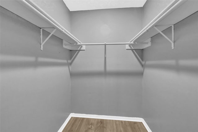 spacious closet with wood finished floors