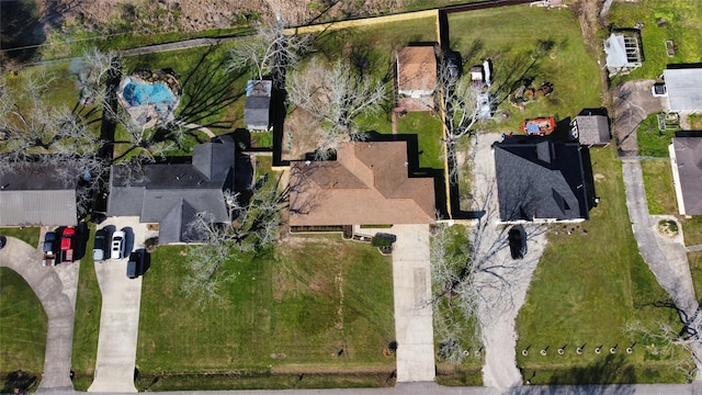 bird's eye view with a residential view