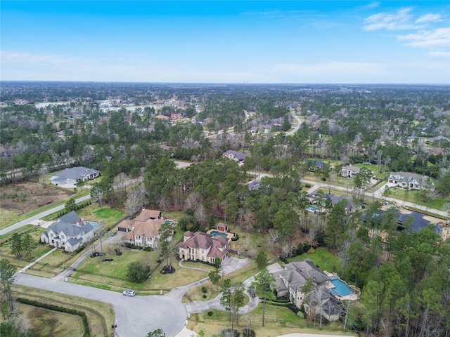 drone / aerial view with a residential view