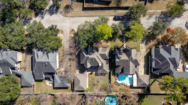 aerial view with a residential view