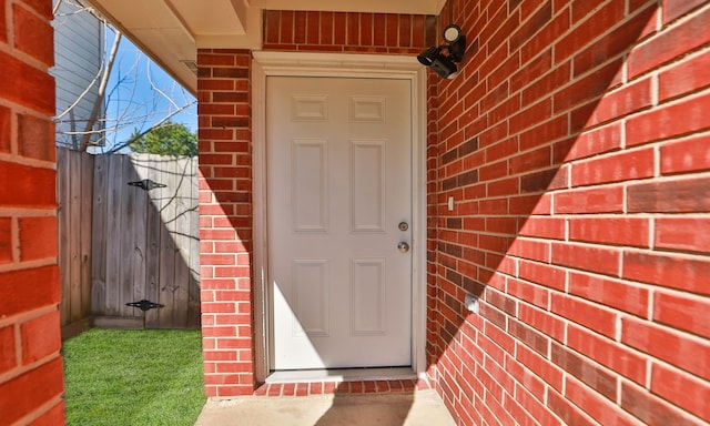 7335 River Pines Dr, Cypress, TX 77433 - doorway to property with brick siding