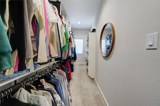 view of walk in closet