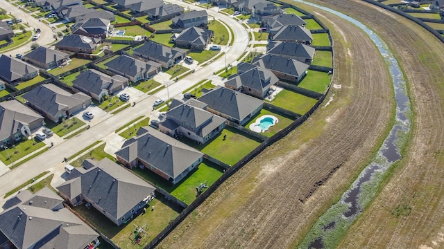 bird's eye view with a residential view