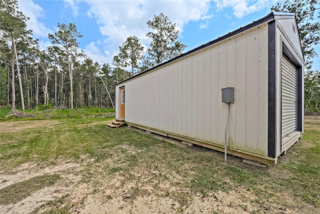 view of outbuilding featuring entry steps