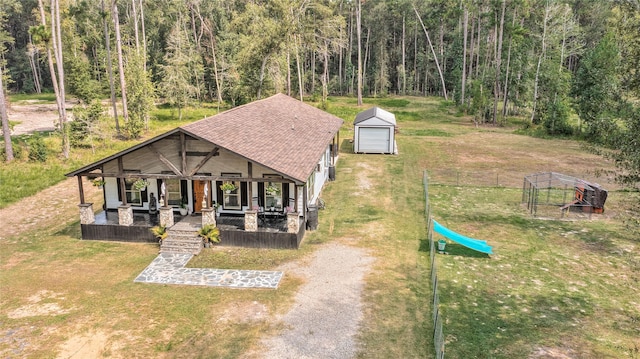 birds eye view of property