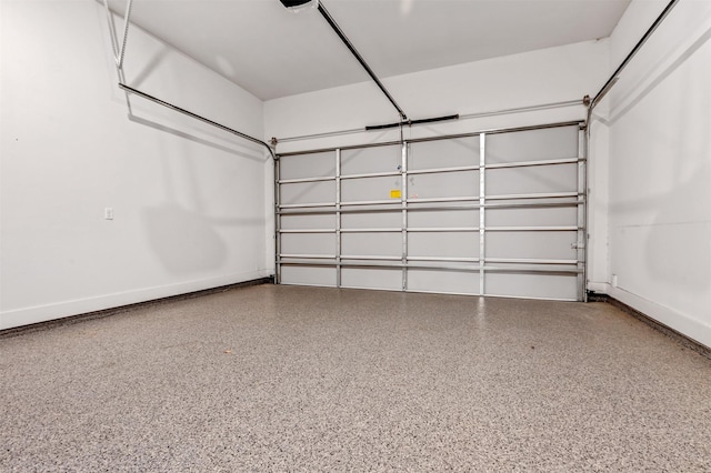 garage with baseboards