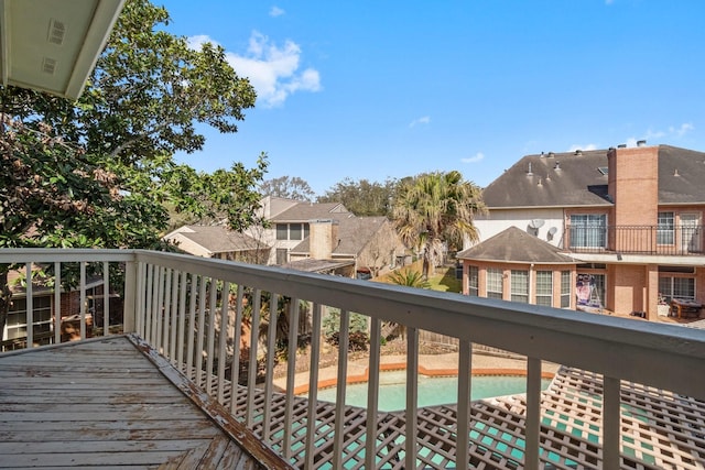 balcony with a residential view