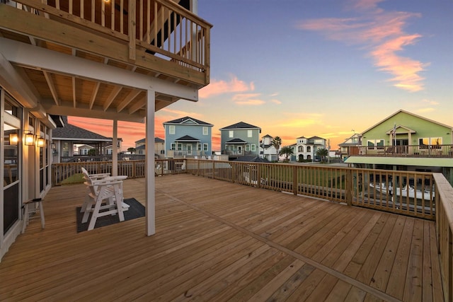 view of deck at dusk