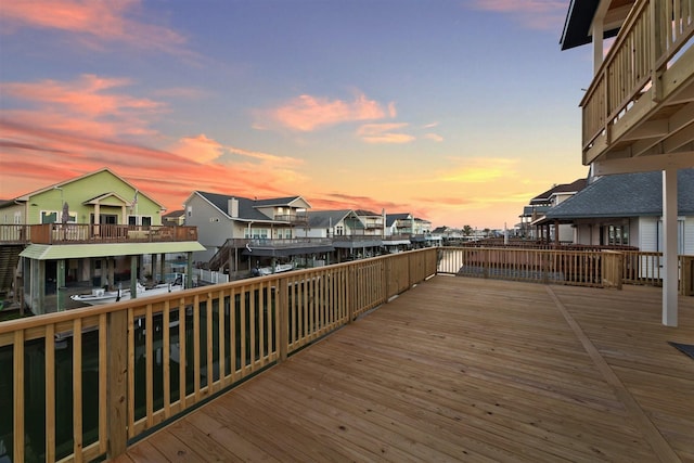 deck featuring a residential view