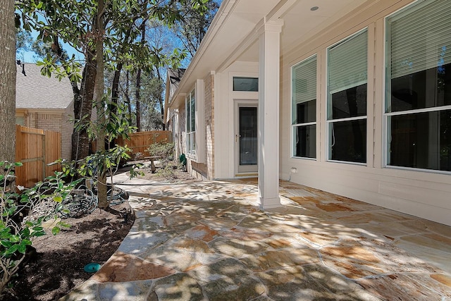 view of patio / terrace featuring fence private yard