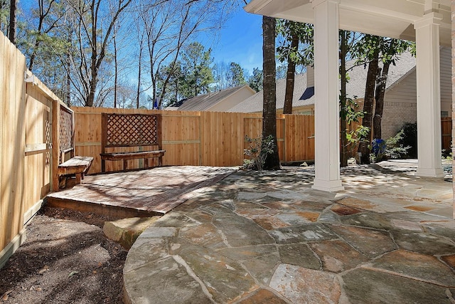 view of patio / terrace with a fenced backyard