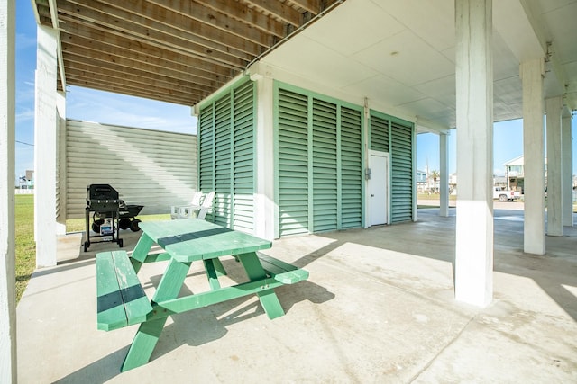 view of patio featuring grilling area