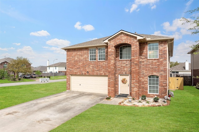 8234 Nagy Hill St, Spring, TX 77379 - traditional home featuring an attached garage, concrete driveway, brick siding, and a shingled roof