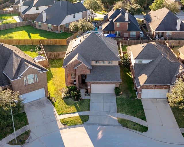 drone / aerial view with a residential view