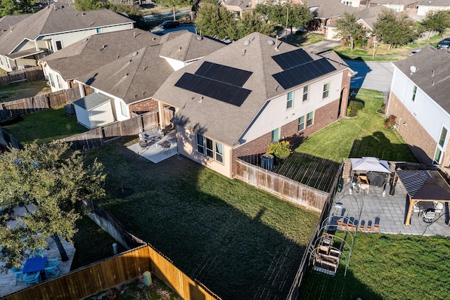 drone / aerial view with a residential view