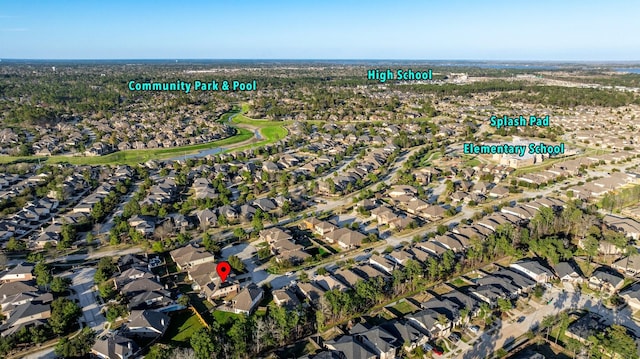 bird's eye view featuring a residential view