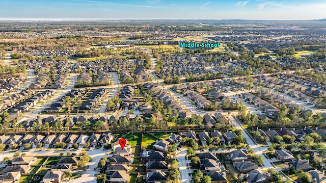 aerial view featuring a residential view