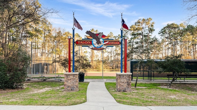 surrounding community featuring fence