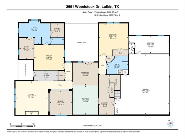 2601 Woodstock Dr, Lufkin, TX 75904 - property floor plan