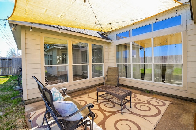 view of patio with fence