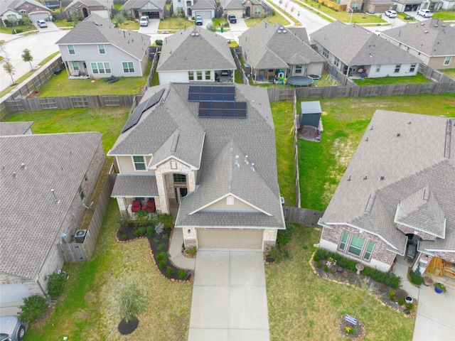 drone / aerial view with a residential view